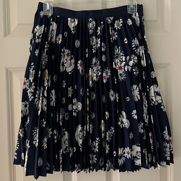 Jason Wu for Target Navy Pleated Floral Print Midi-Skirt size 2 - Picture 1 of 4